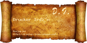 Drucker Irén névjegykártya